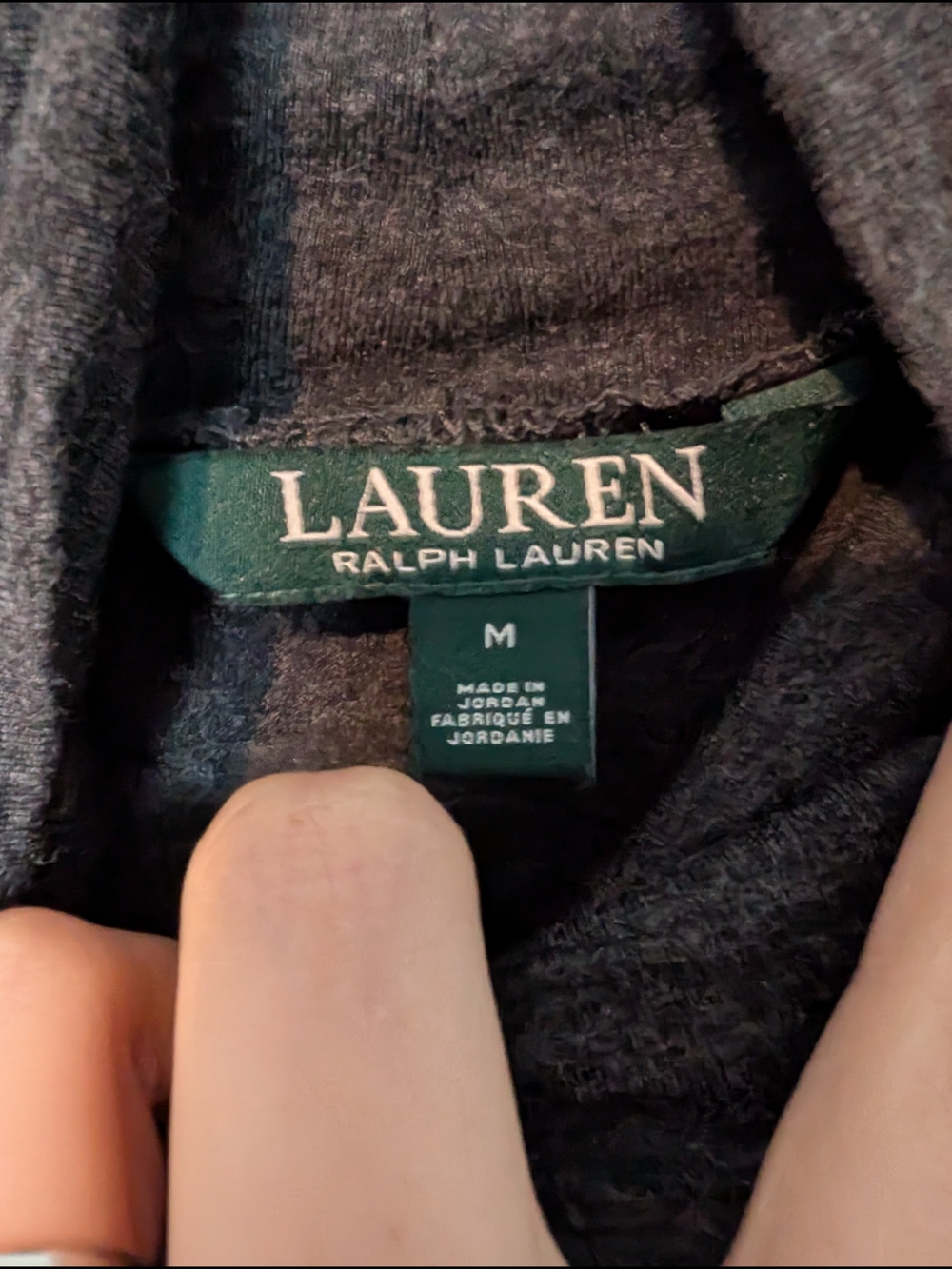 Ralph Lauren Charcoal Short-Sleeve Turtleneck Tee - Picture 2 of 3